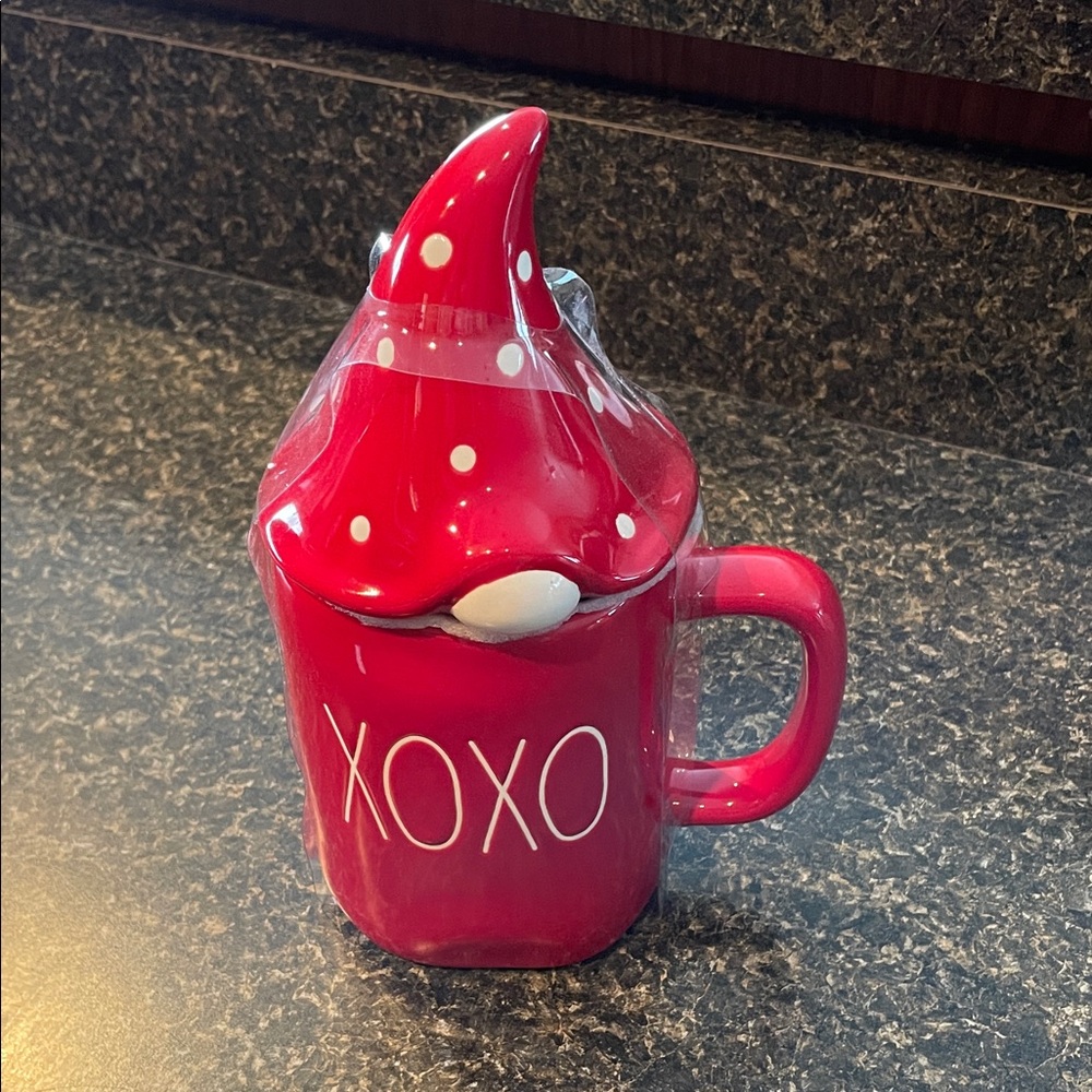 Rae Dunn Red XOXO Gnome Mug